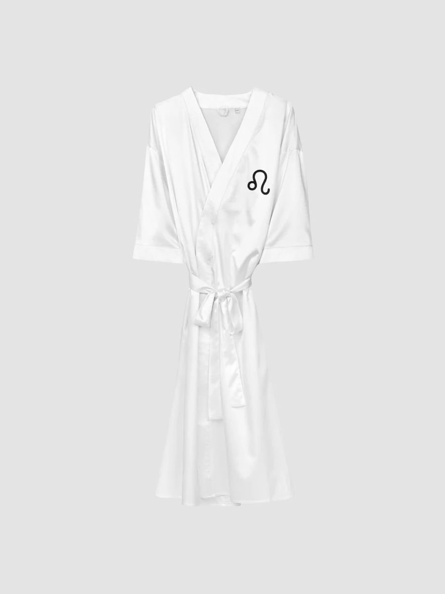 Leo Black on White Satin Robe product image (1)