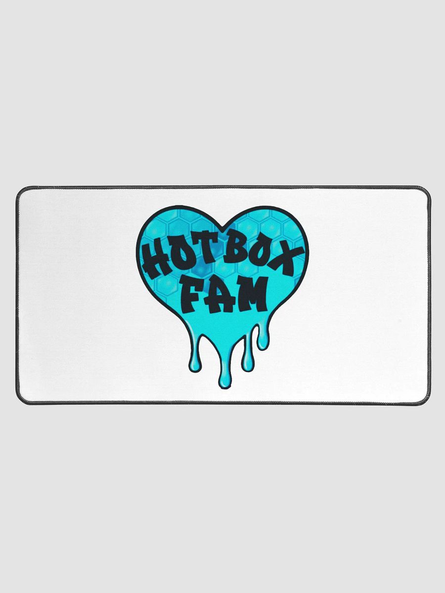 HOT BOX FAM BRIGHT BLUE HONEY COMB LOGO DESK MAT product image (1)