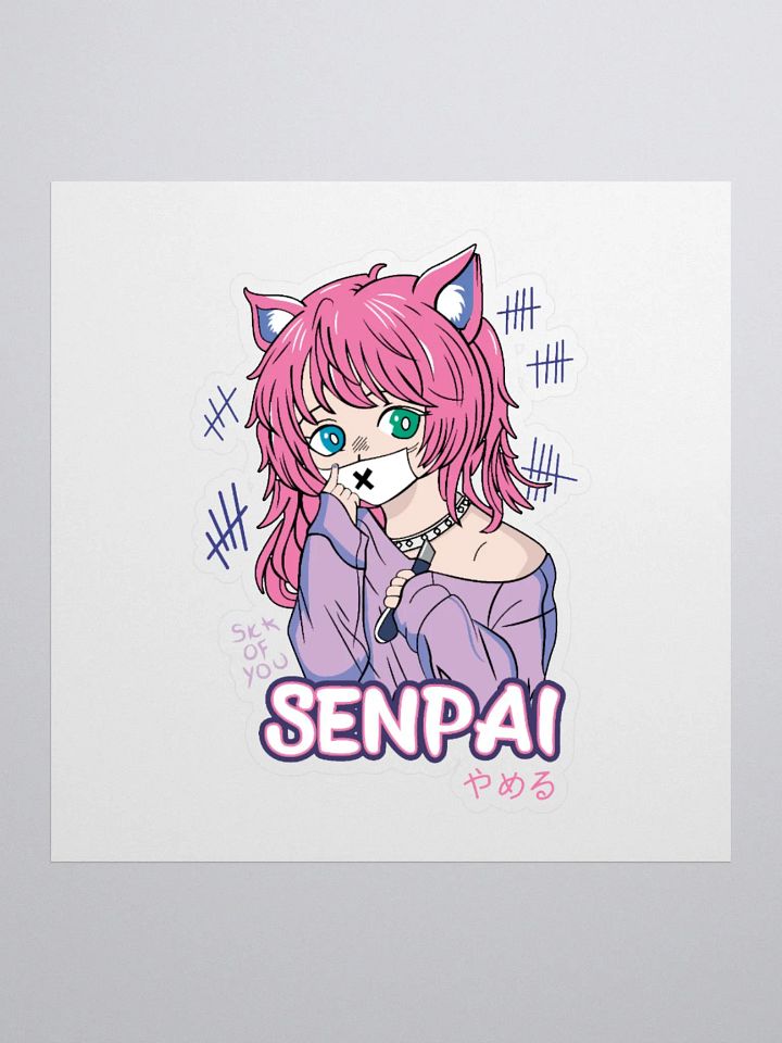 Senpai Sparkle Kiss Cut Stickers product image (1)