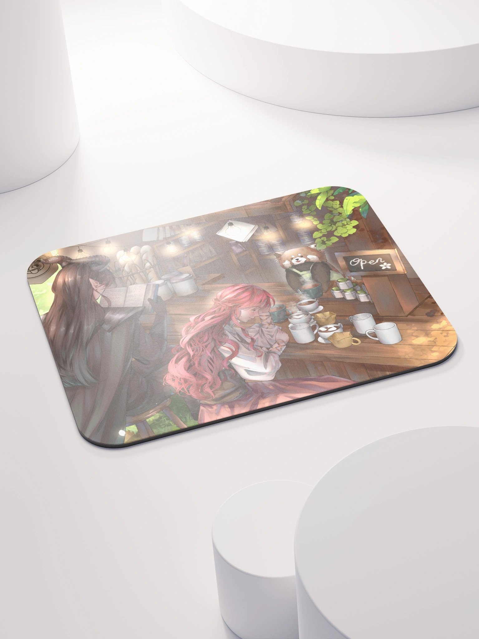 Red Panda Hot Cocoa Mouse Pad product image (4)
