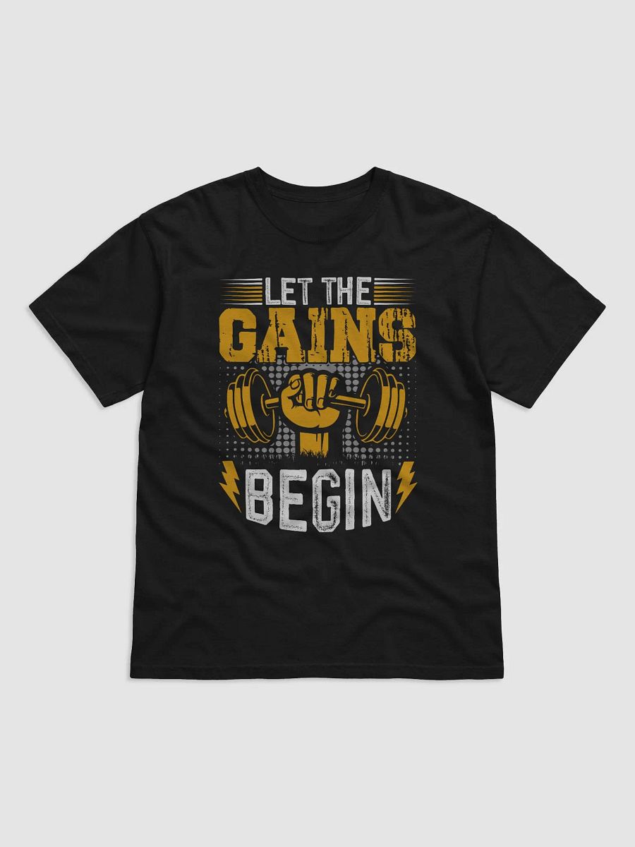 GAINS Fist Barbell Illustration T-Shirt product image (1)