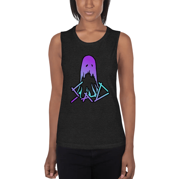 SaD Women's Style Tank Top Big Logo - Purple and Blue product image (1)