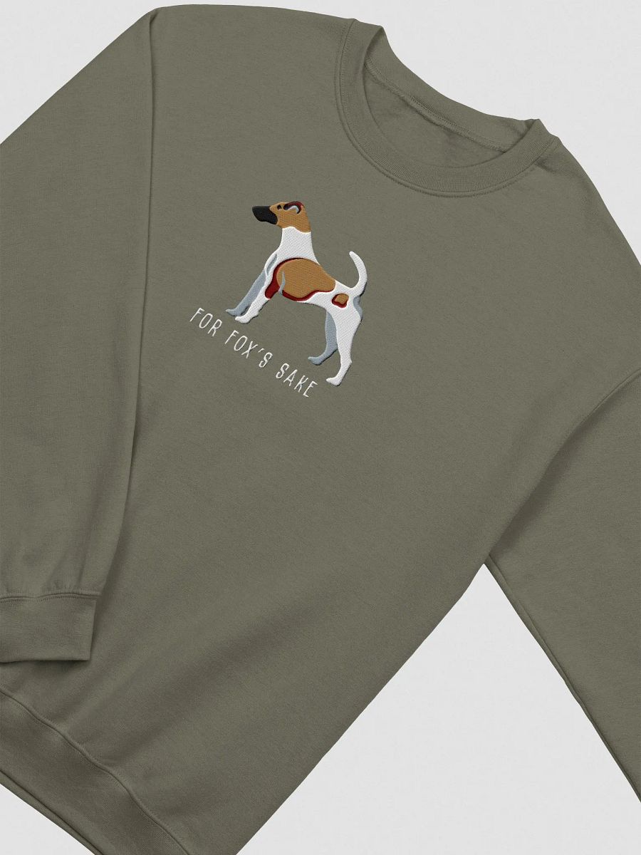 For Fox's Sake Sweatshirt (Embroidered) of a Smooth Fox Terrier(Brown & White3) product image (6)