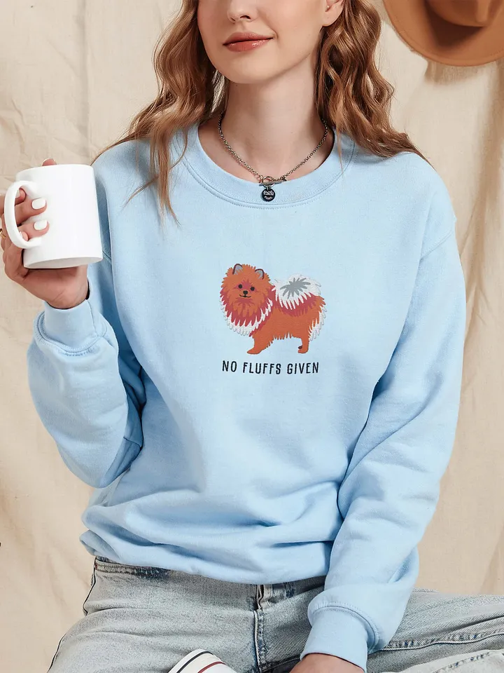 No Fluffs Given Sweatshirt (Embroidered) of a Pomeranian product image (2)