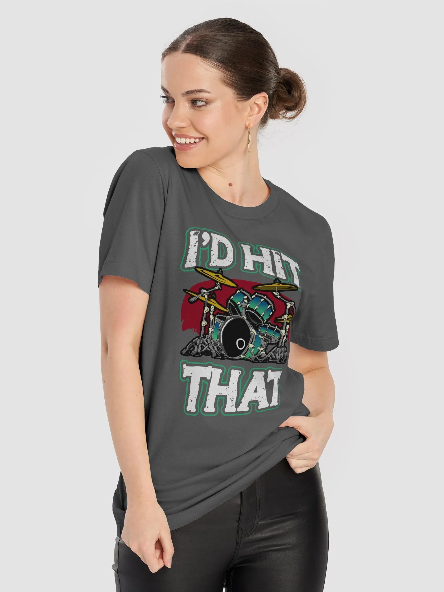 I'd Hit That – Funny Drummer Pun T-Shirt product image (8)