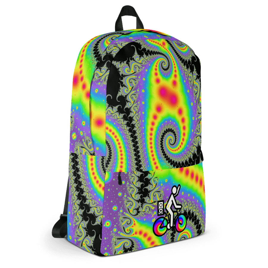 Fractal Bike Rave backpack - Fluorescent Nebula product image (9)