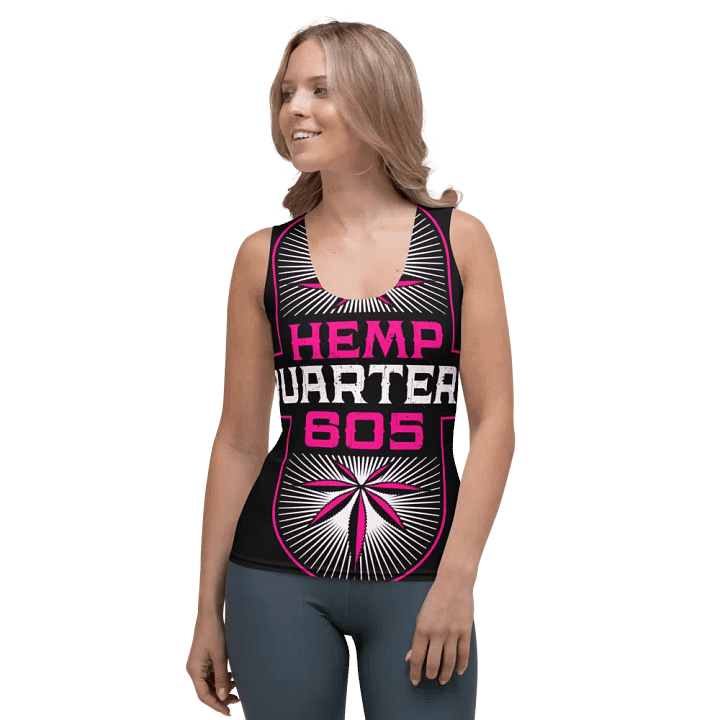 HempQuarters Pink Logo Tank Top product image (1)
