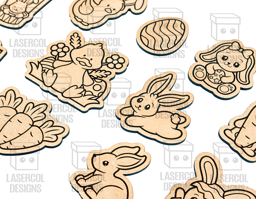 Easter Bunny Paint Kit DIY Cut Outs Set 2 - Laser Cut Files product image (3)
