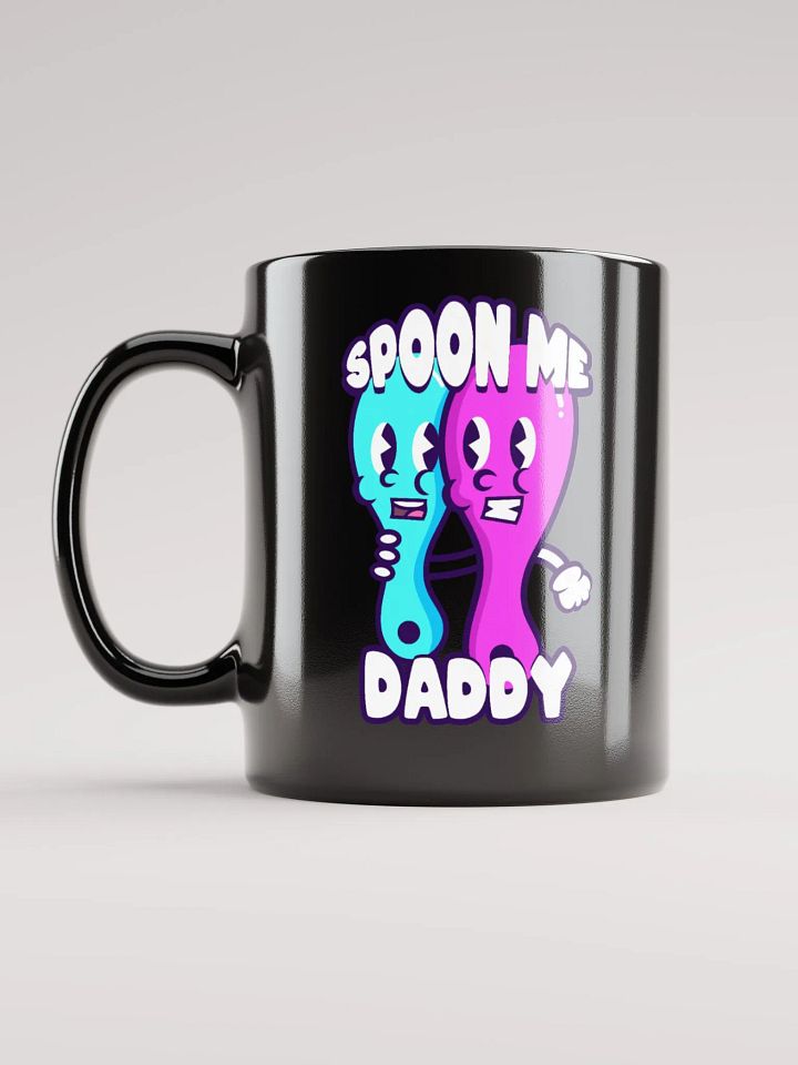 SPOON ME DADDY GLOSSY BLACK MUG product image (1)