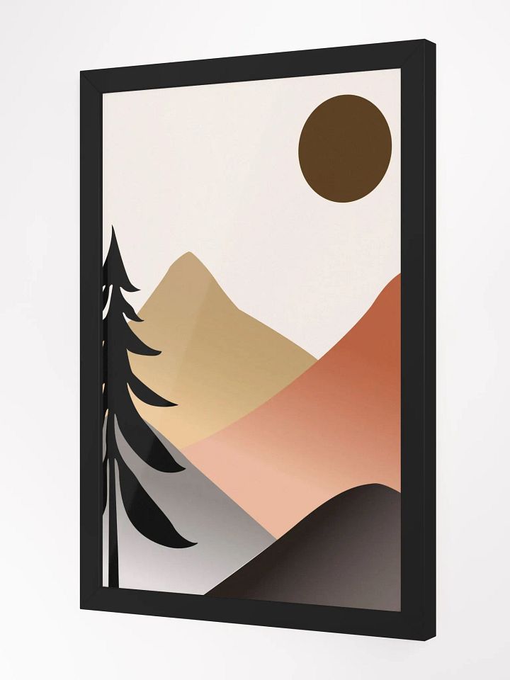 Minimalist Earthy Landscape Framed Poster product image (8)