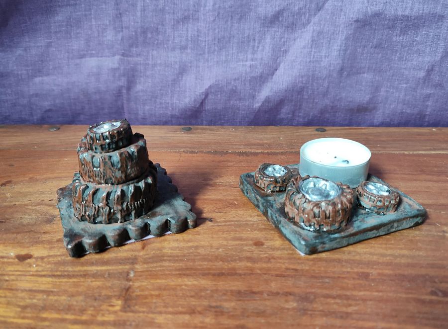 Suporte tealight e pisa-papeis Pneus, conjunto 2 peças product image (1)