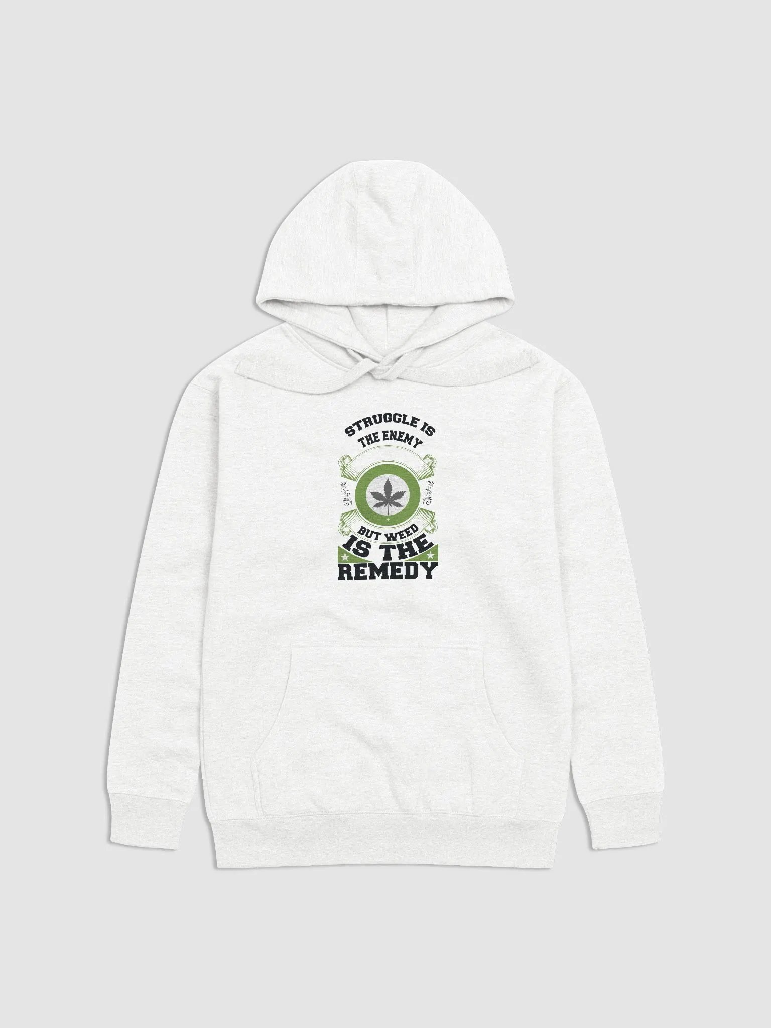 Struggle is the Enemy, but Weed is the Remedy - Adult Hoodie product image (1)