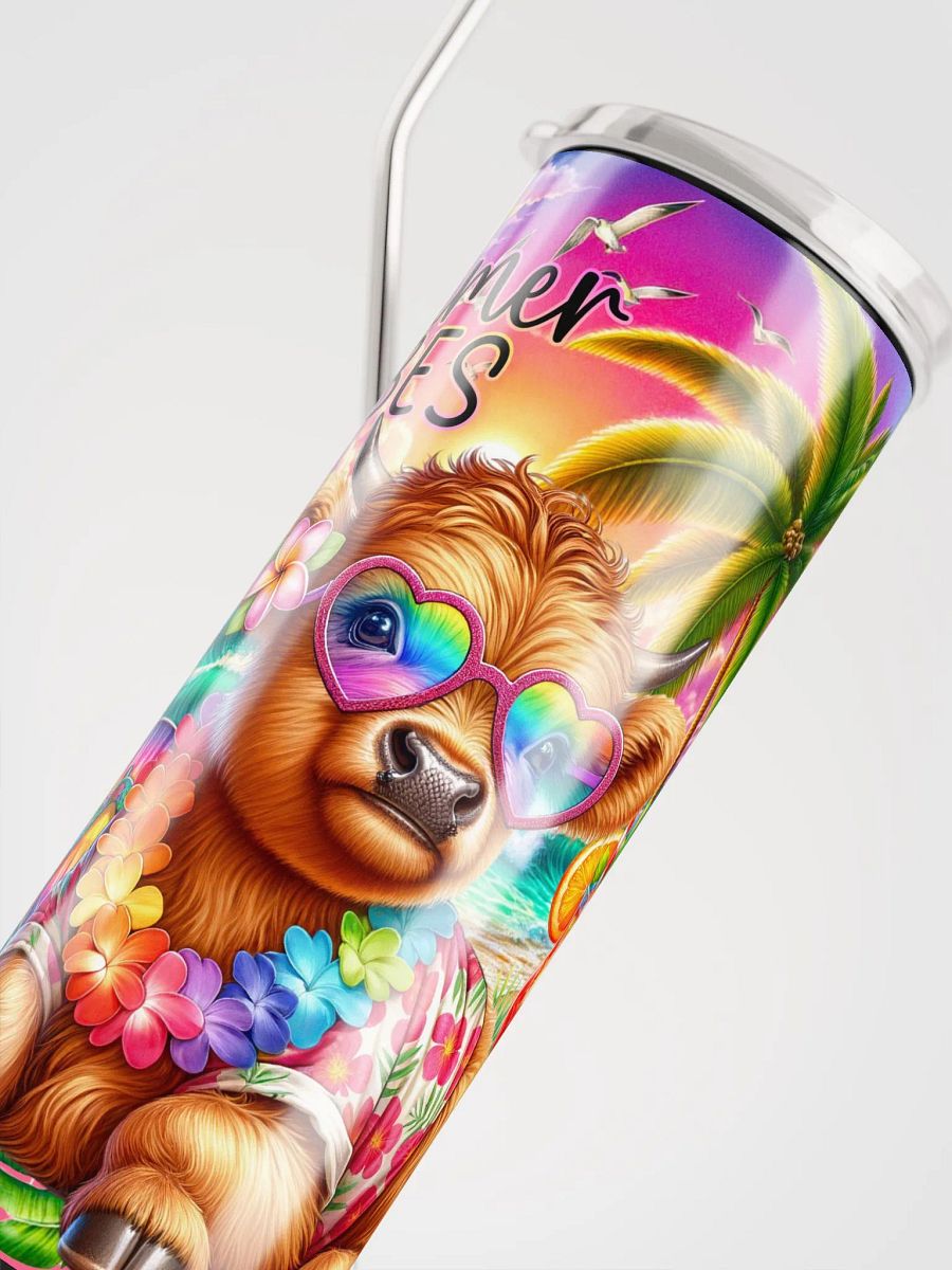 Tropical Highland Cow Summer Vibes Tumbler product image (3)