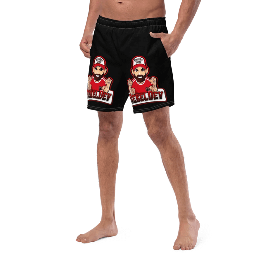 RebelDev black swim trunks product image (7)
