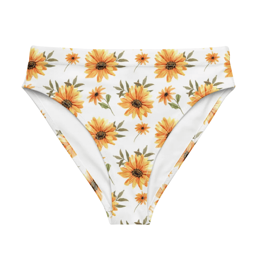 Watercolour Floral Pattern High Waisted Bikini Bottom - V1 product image (6)