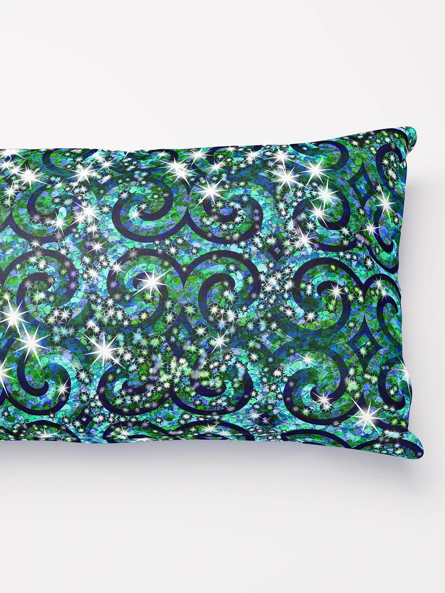 Blue Green Sparkle Swirl Throw Pillow product image (4)