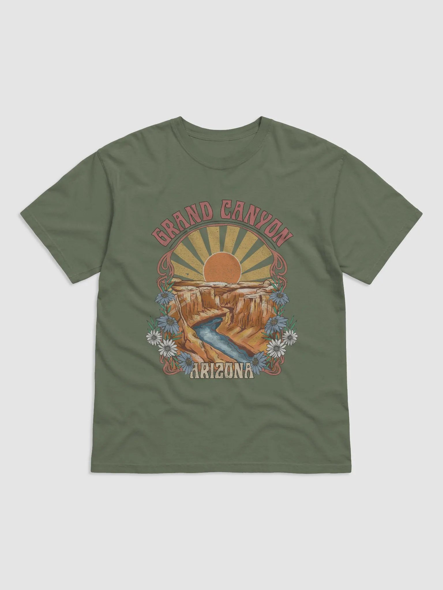 Grand Canyon National Park, Arizona (2) Tee | Art Nouveau-Style Western T-Shirt for Travel and Road Trips product image (16)