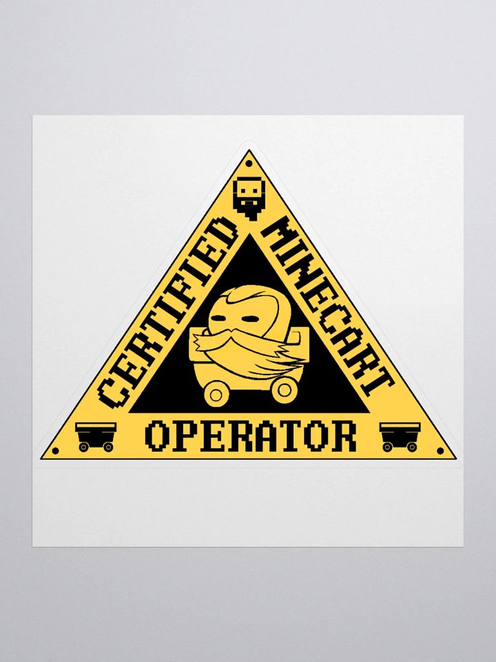 MINECART CERTIFICATION TRIANGLE (Sticker) product image (1)