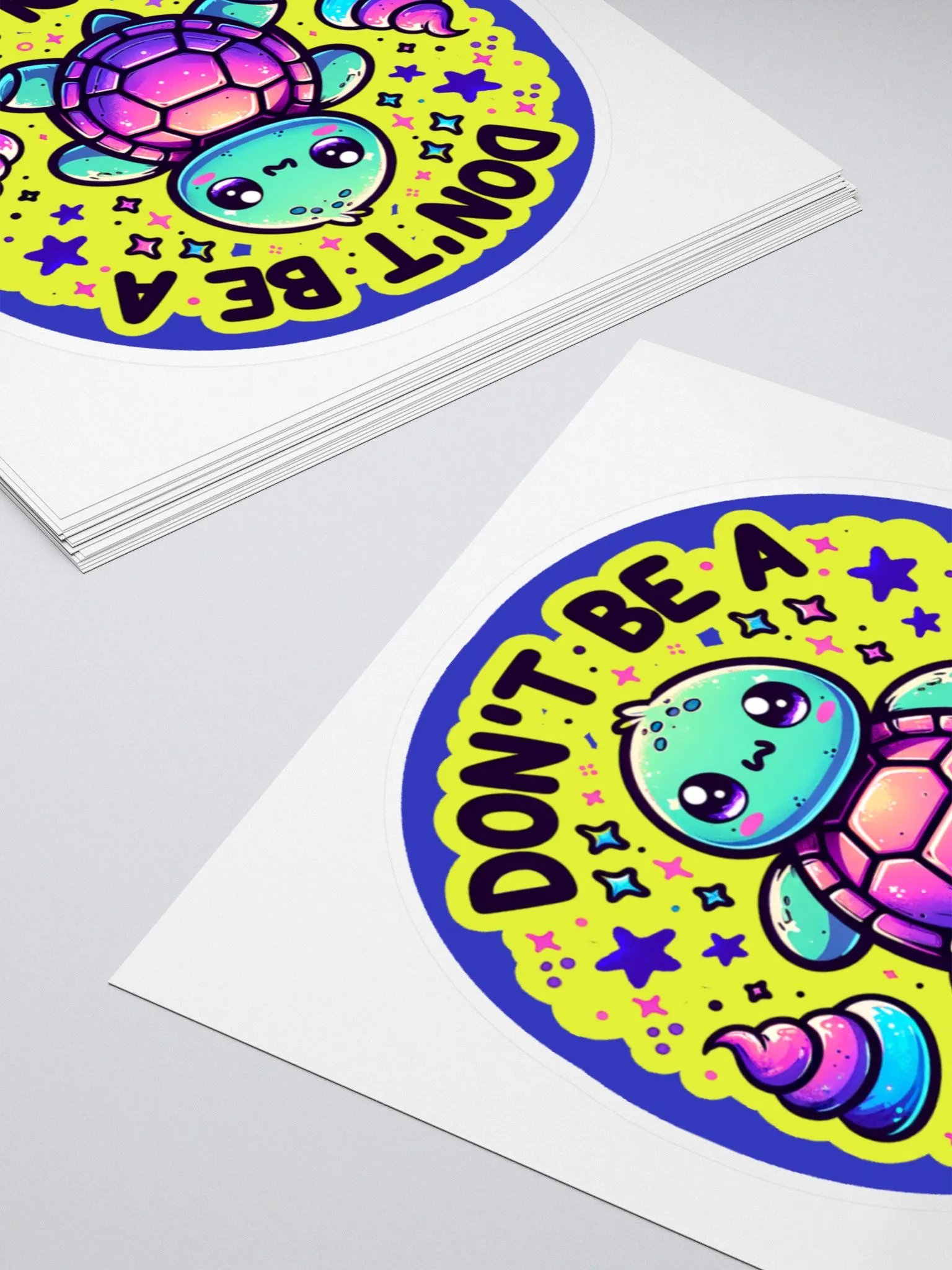 Sparkling Turtle Kiss Cut Sticker product image (16)