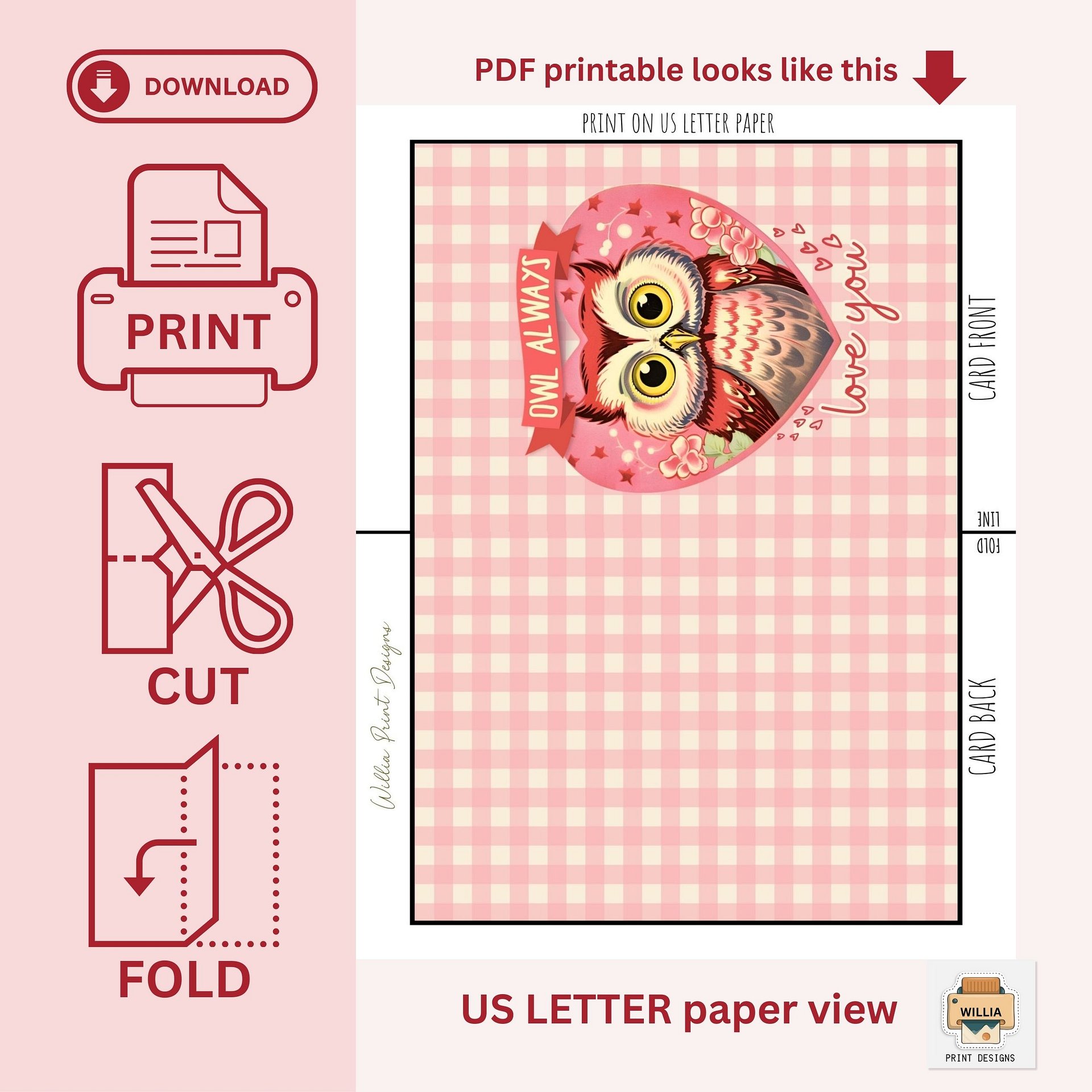 Owl Always Love You for Anniversary or Valentine Card product image (2)