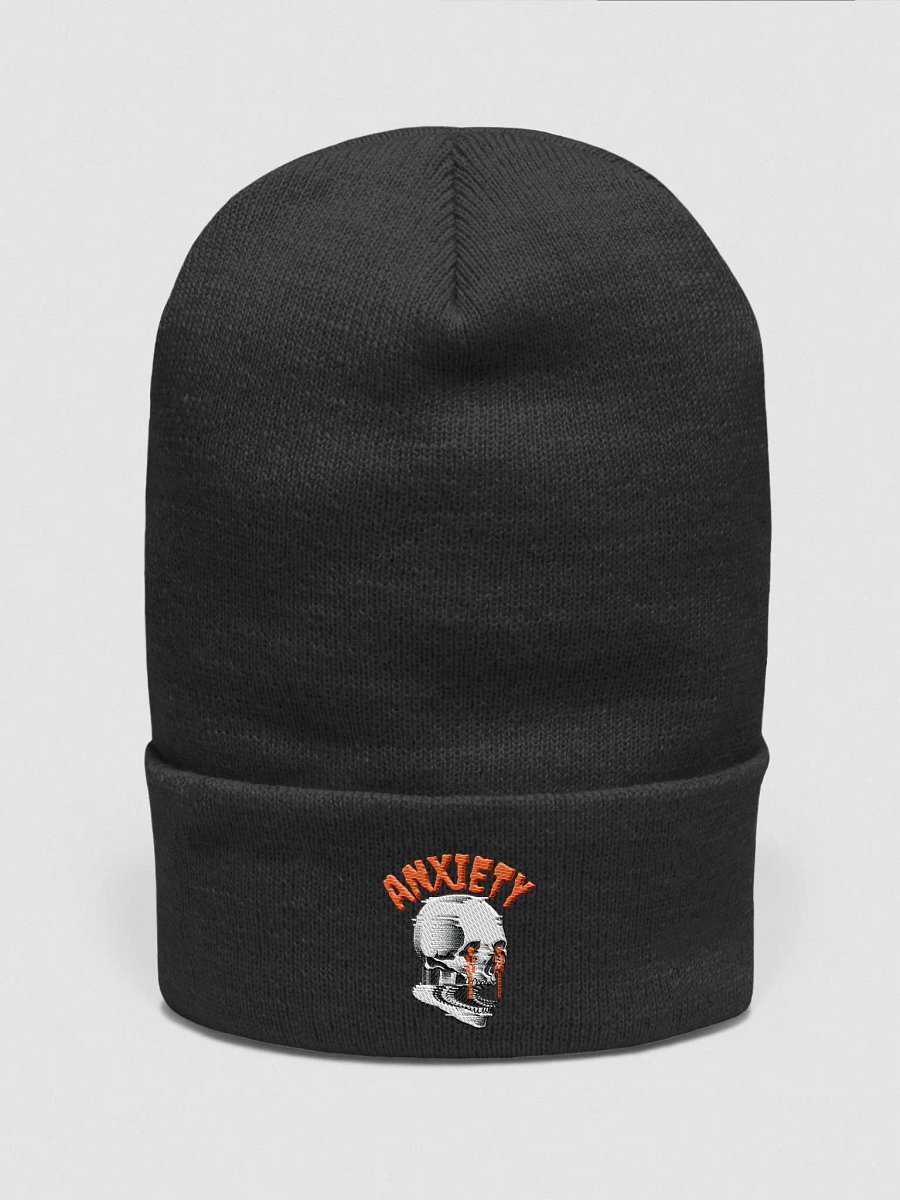 Anxiety embroidered beanie product image (2)