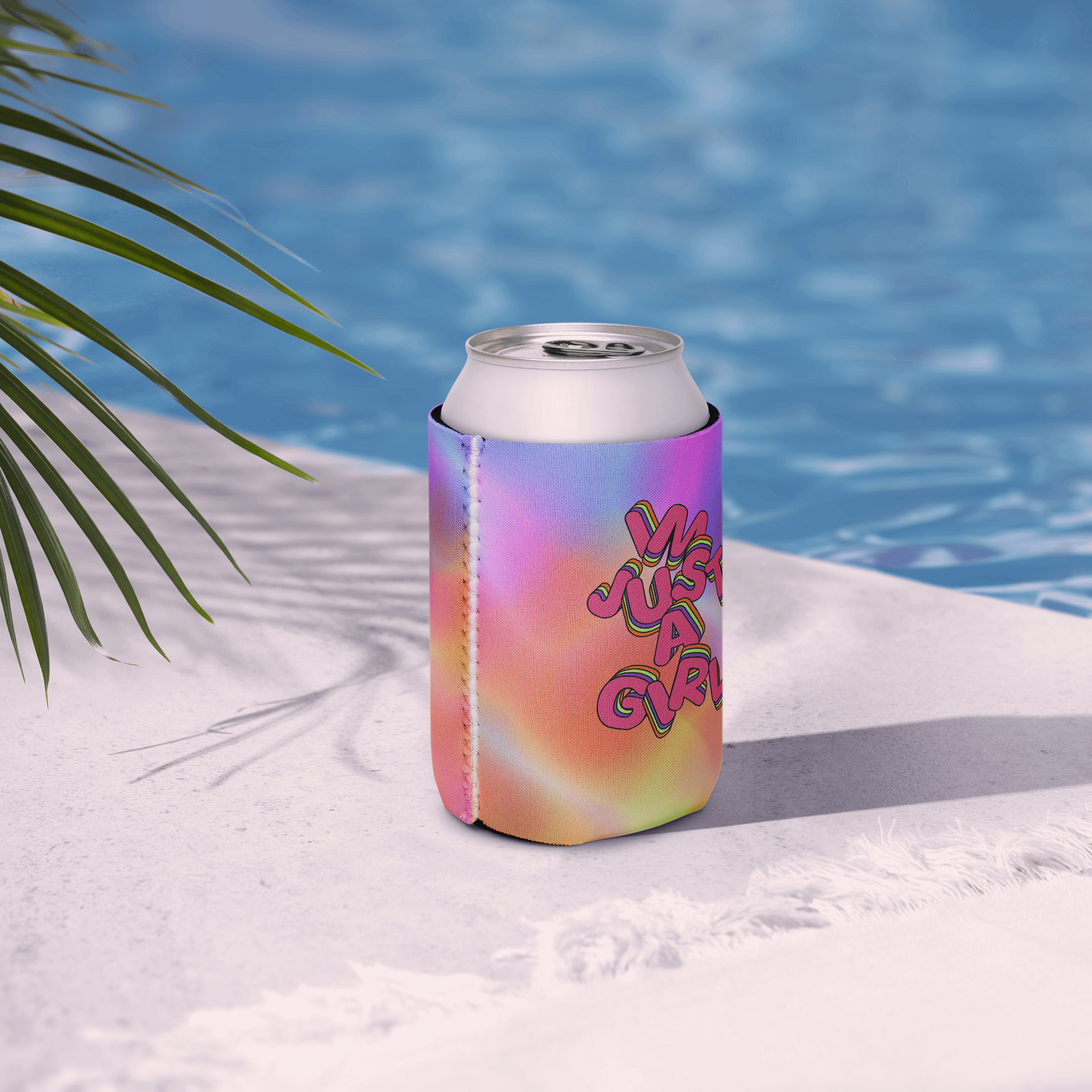"I'm just a girl" Tie-Dye Coozie product image (7)