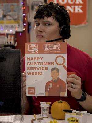 Happy Customer Service Week with Rye from Your Bank! #customerservice #corporateamerica #corporatelife #workhumor #theoffice