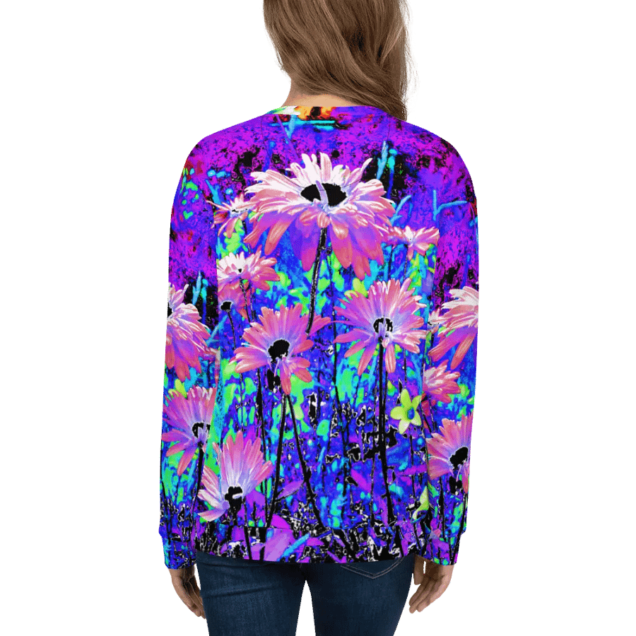 Abstract Surreal Daises in the Garden Unisex Sweatshirt product image (8)