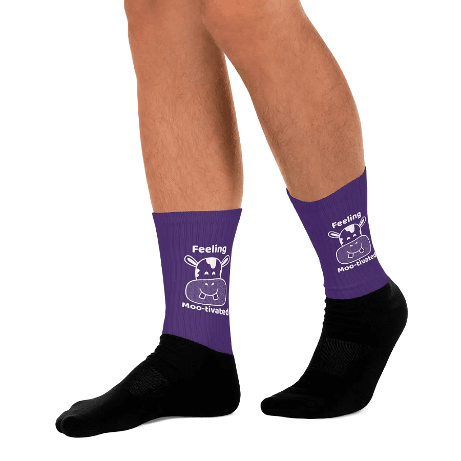 Feeling Mootivated Purple Cow Socks product image (11)