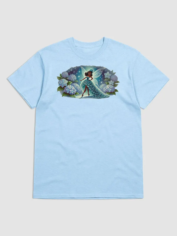 Enchanted Blue Hydrangea Fairy Basic T-Shirt by Gildan product image (2)