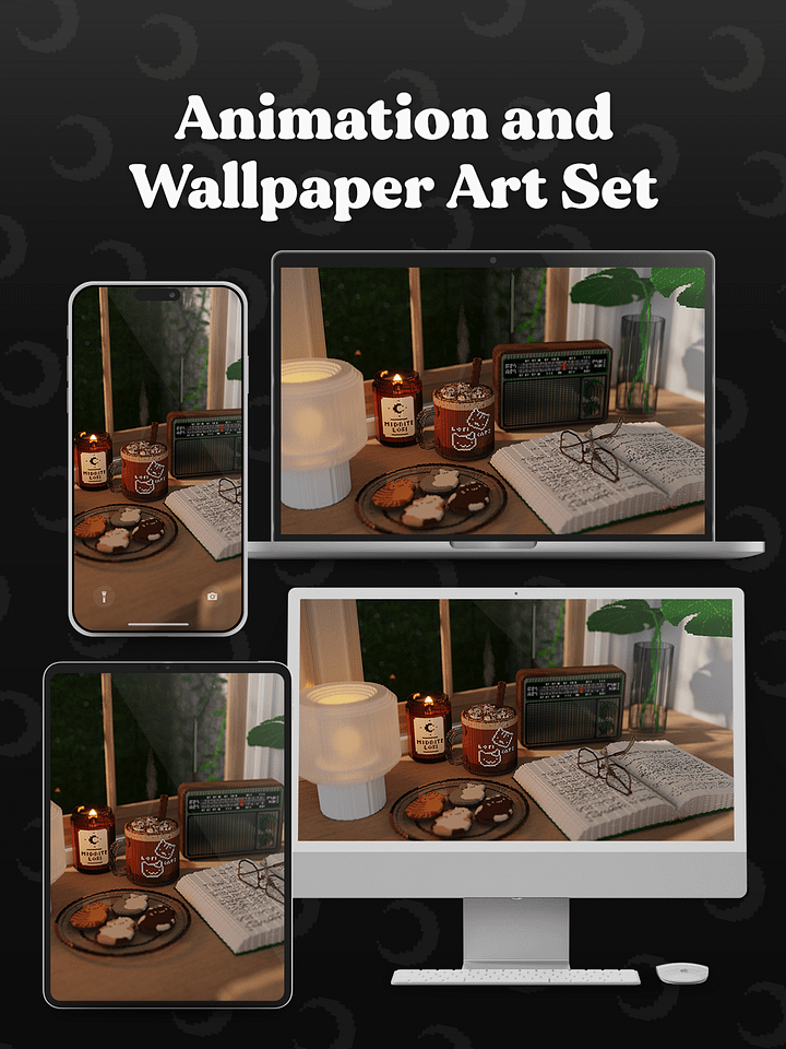 Read With Me 🌙 Animation and Wallpaper Art Set product image (2)