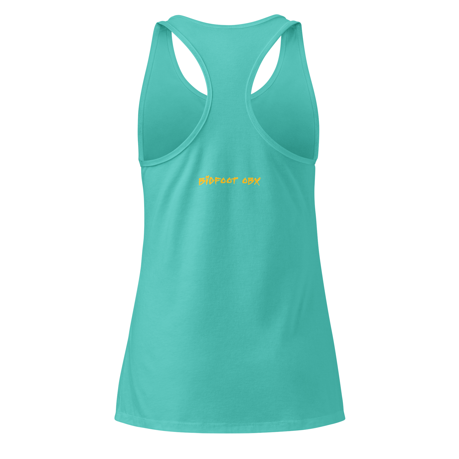 Destination Bigfoot Bronco Bigfoot Logo Next Level Women's Racerback Tank Top (Multi Color Options) product image (14)