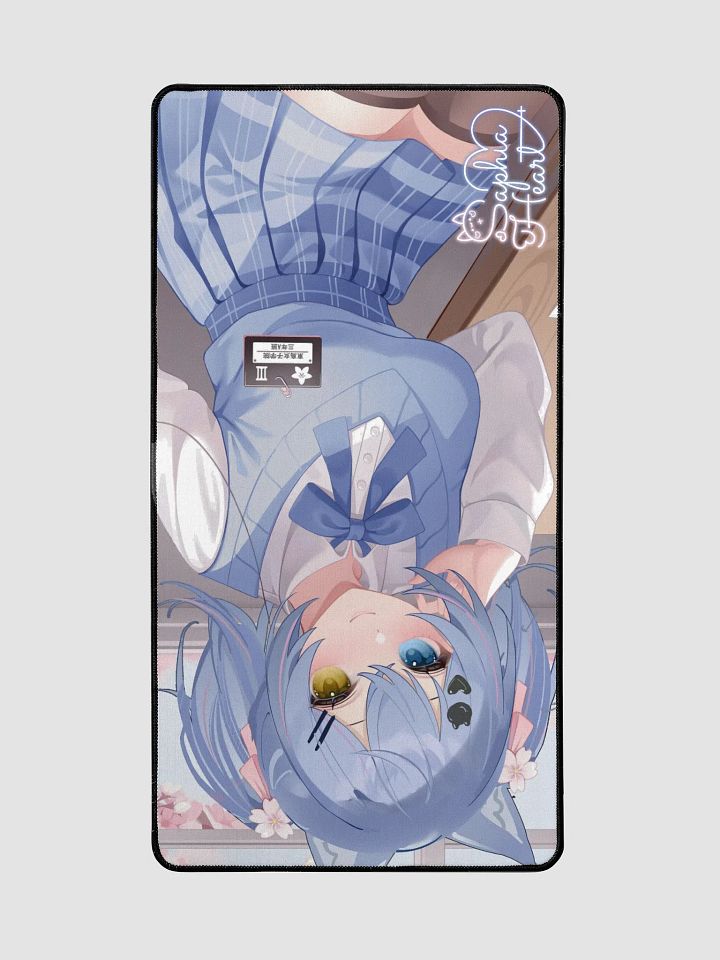 Blue School Girl Desk Mat product image (2)