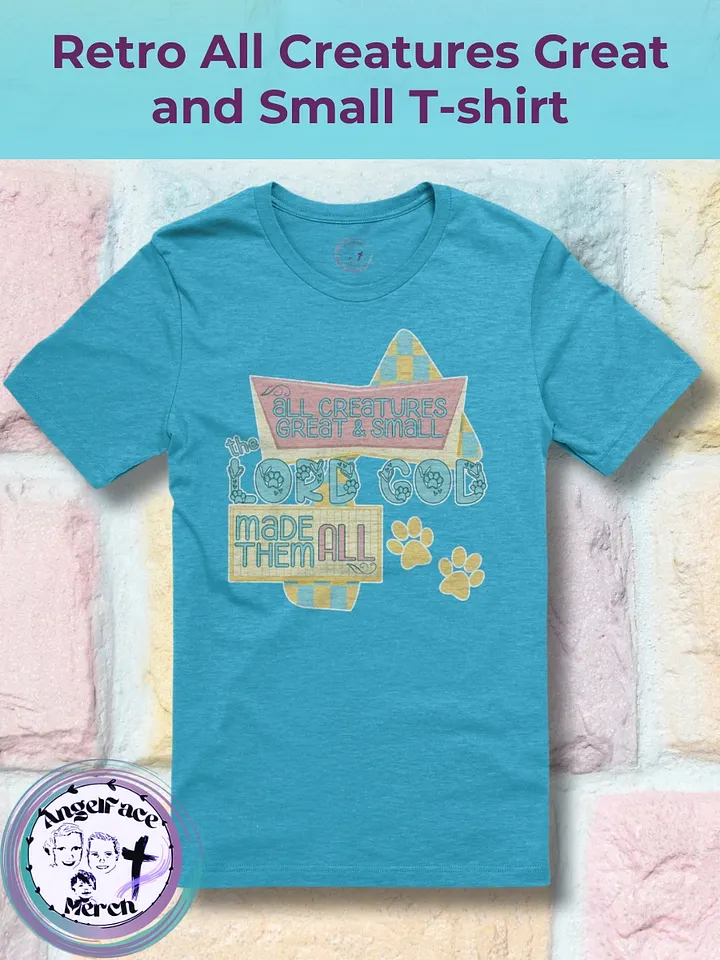 Retro Space Age All Creatures Great and Small Tee product image (8)