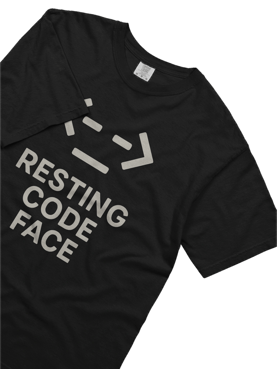 Resting Code Face Typographic T-Shirt product image (5)