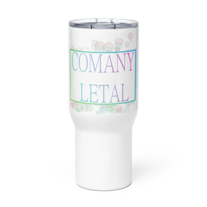 Bubble Letal travel mug with handle product image (2)