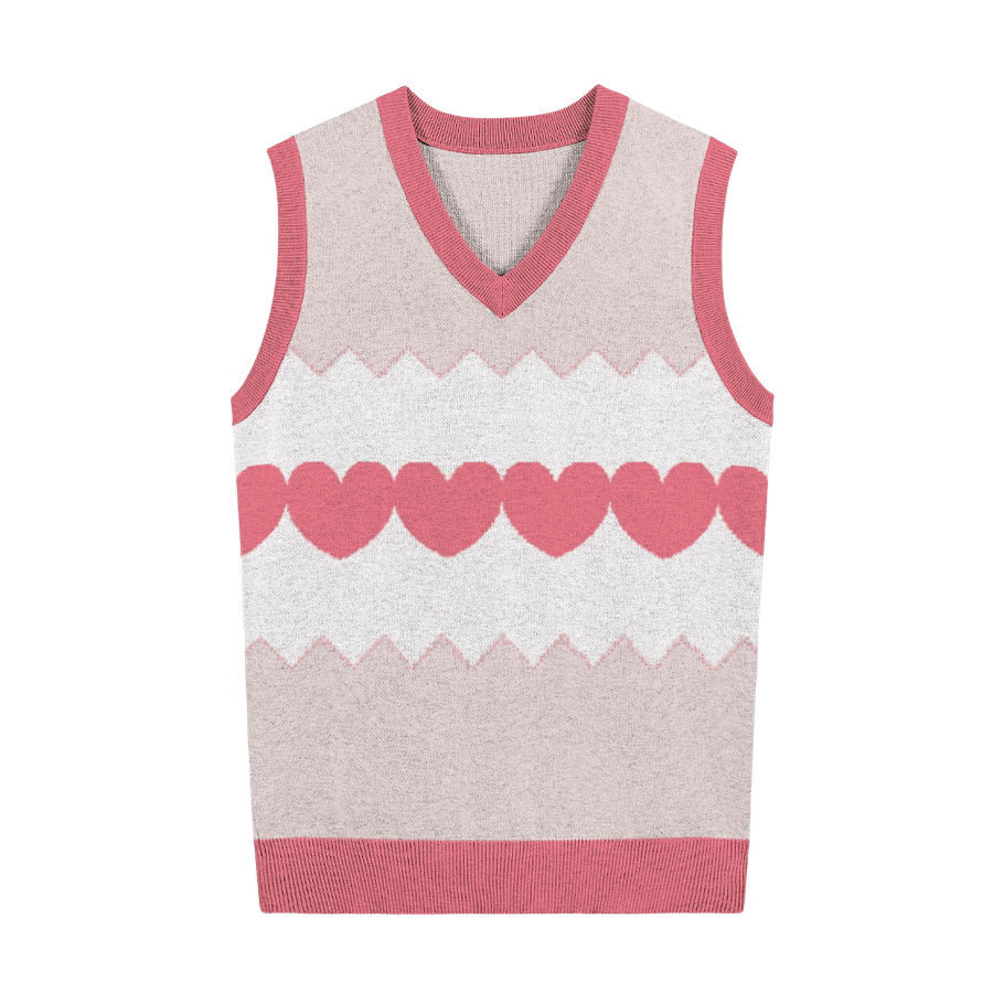 Line of Hearts Knitted Vest product image (1)