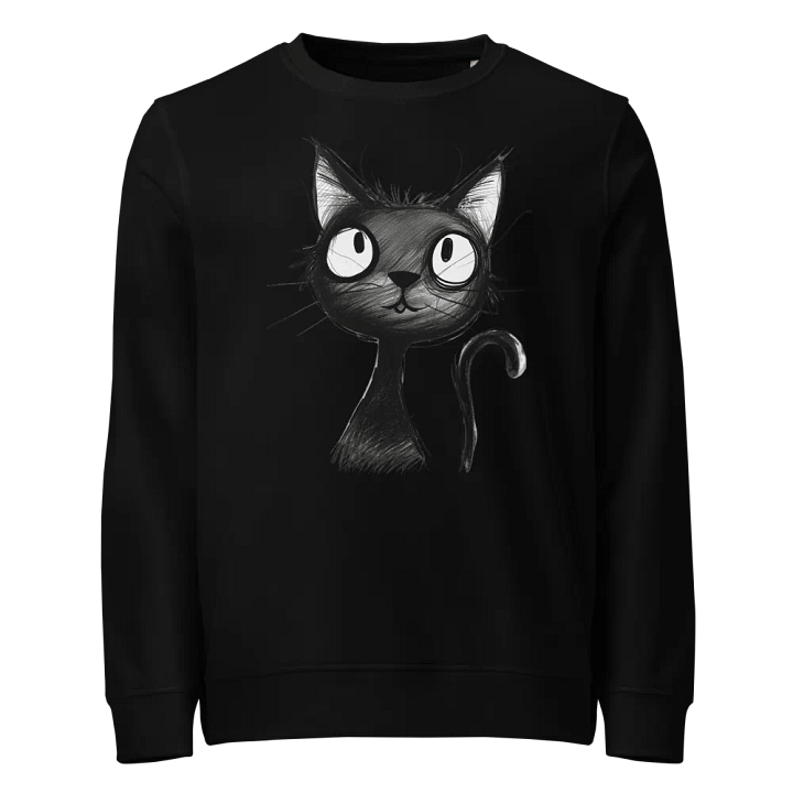 Black Kitty Organic Sweatshirt product image (1)
