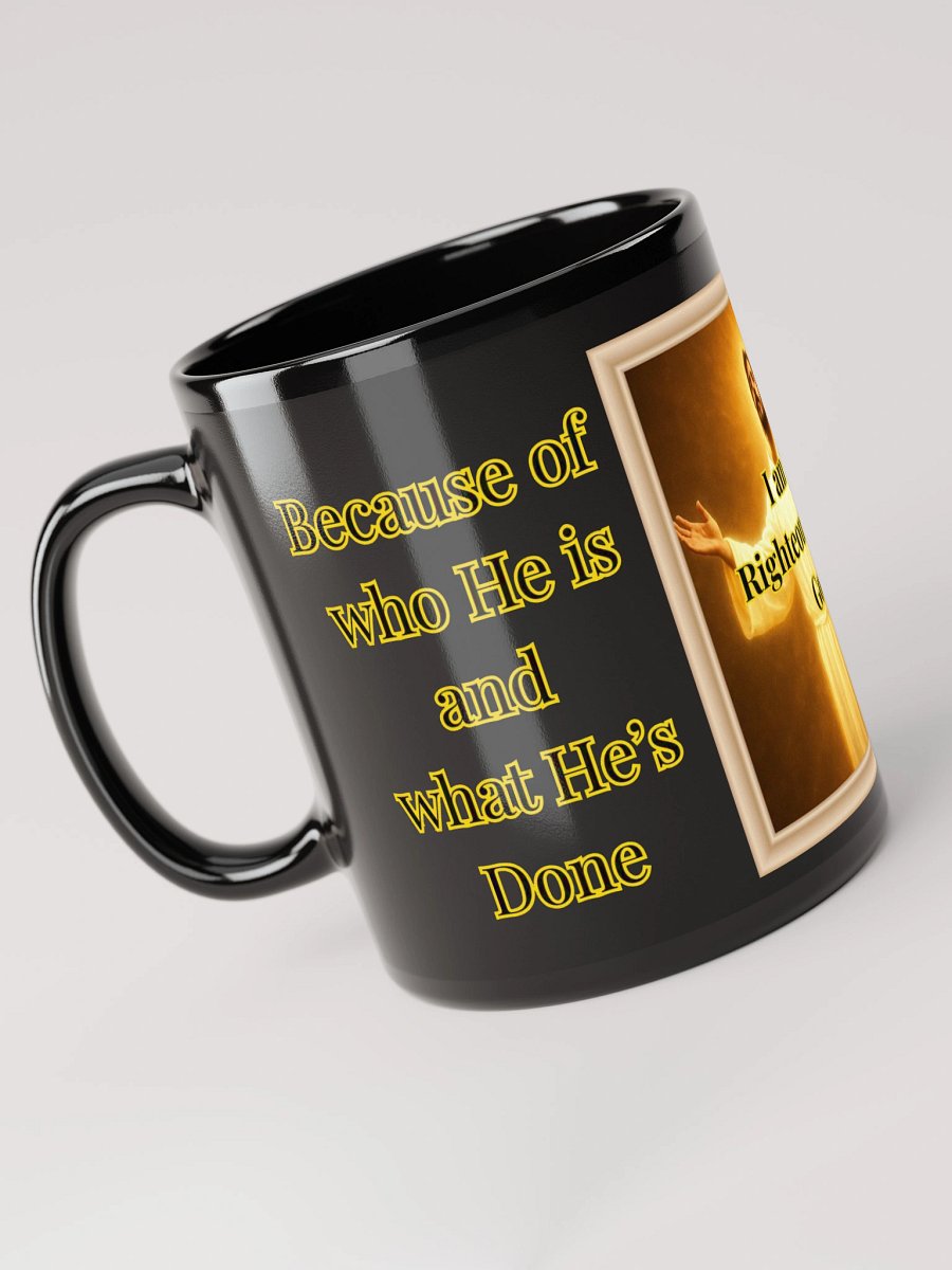 I am the Righteousness of God (Male) Glossy Black Mug product image (3)