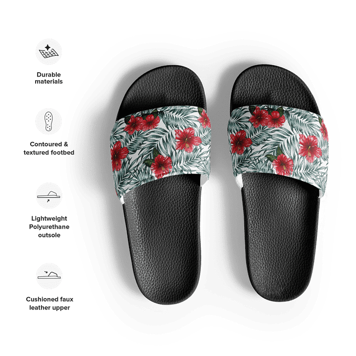 Hibiscus Leaf Design | Men's Slides product image (2)