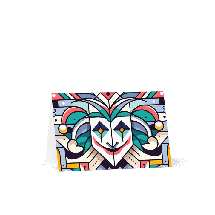 Abstract Joker Face Blank Card product image (1)