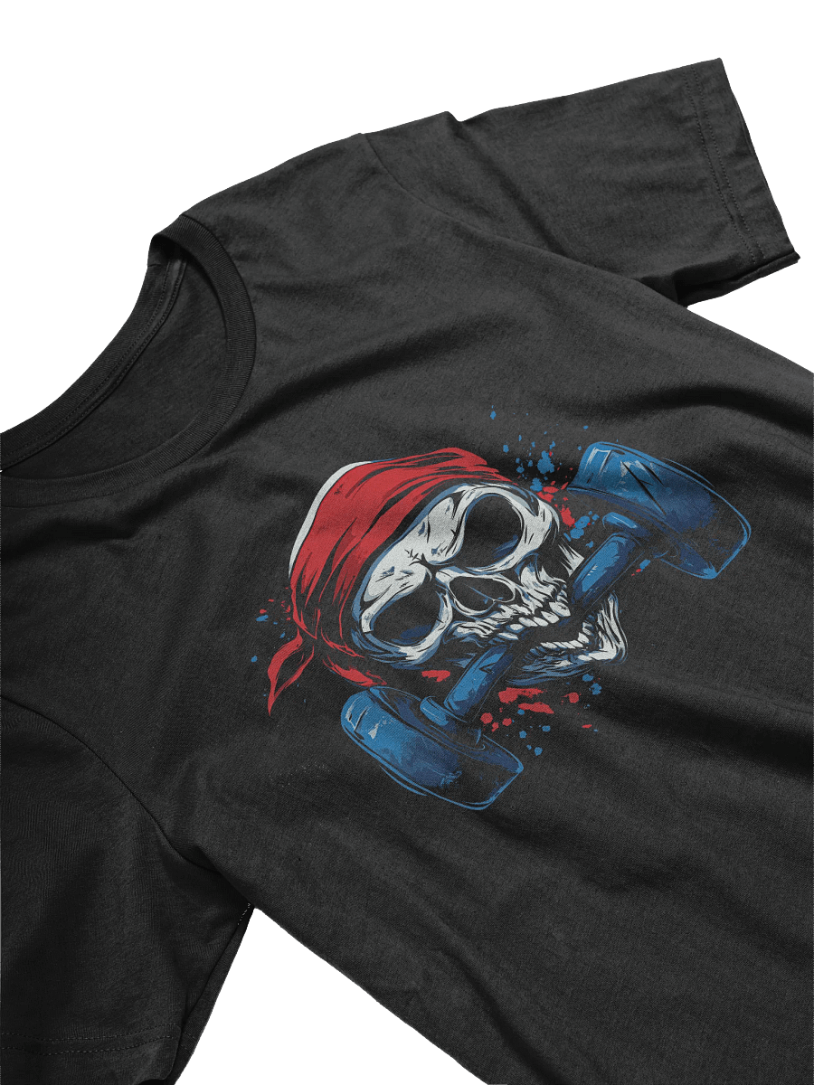 Skull Gym T-Shirt, Weightlifting Skull Tee product image (7)