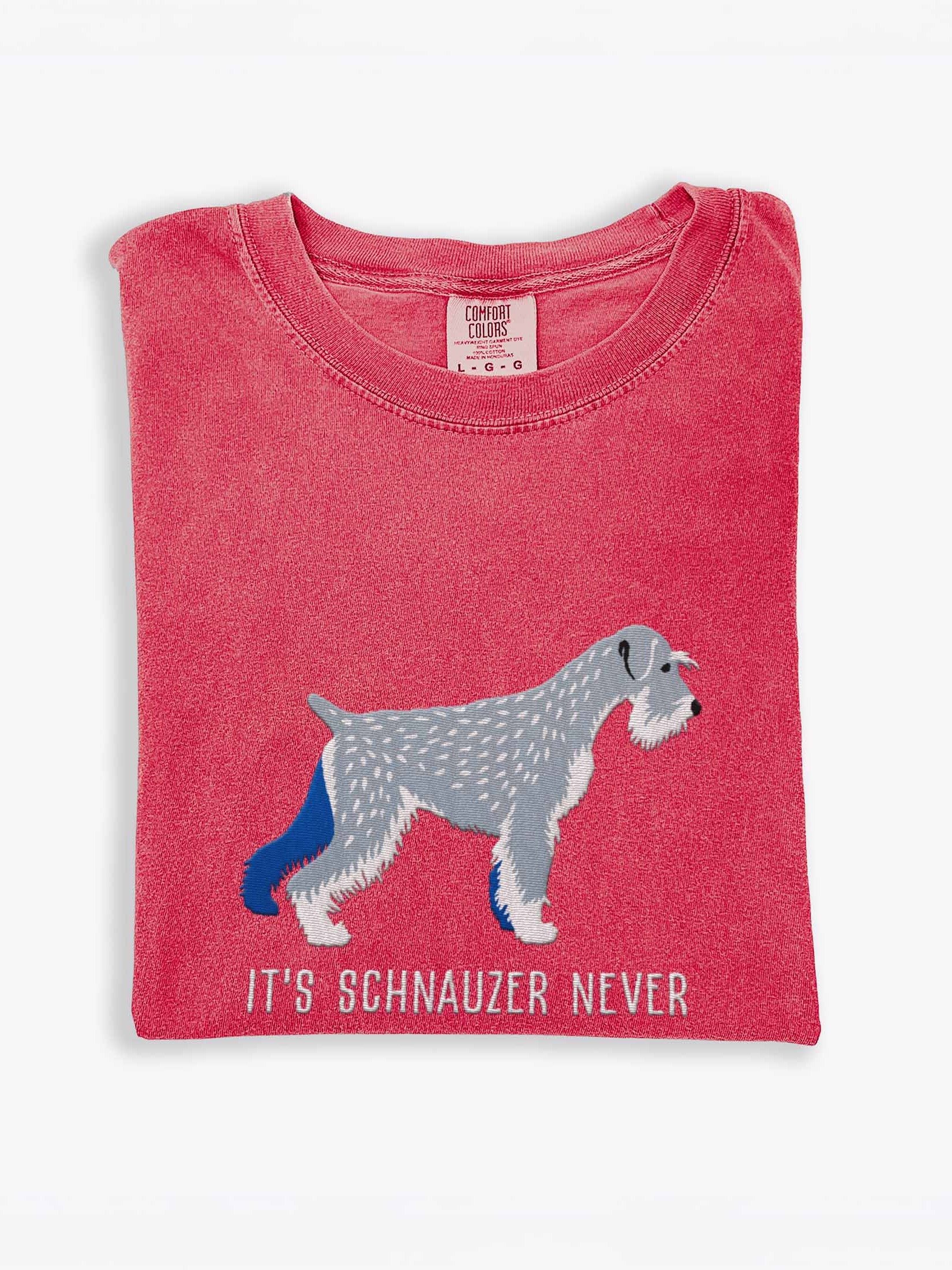 It's Schnauzer Never T-Shirt(Embroidered) of a Standard Schnauzer(Salt & Pepper) product image (1)