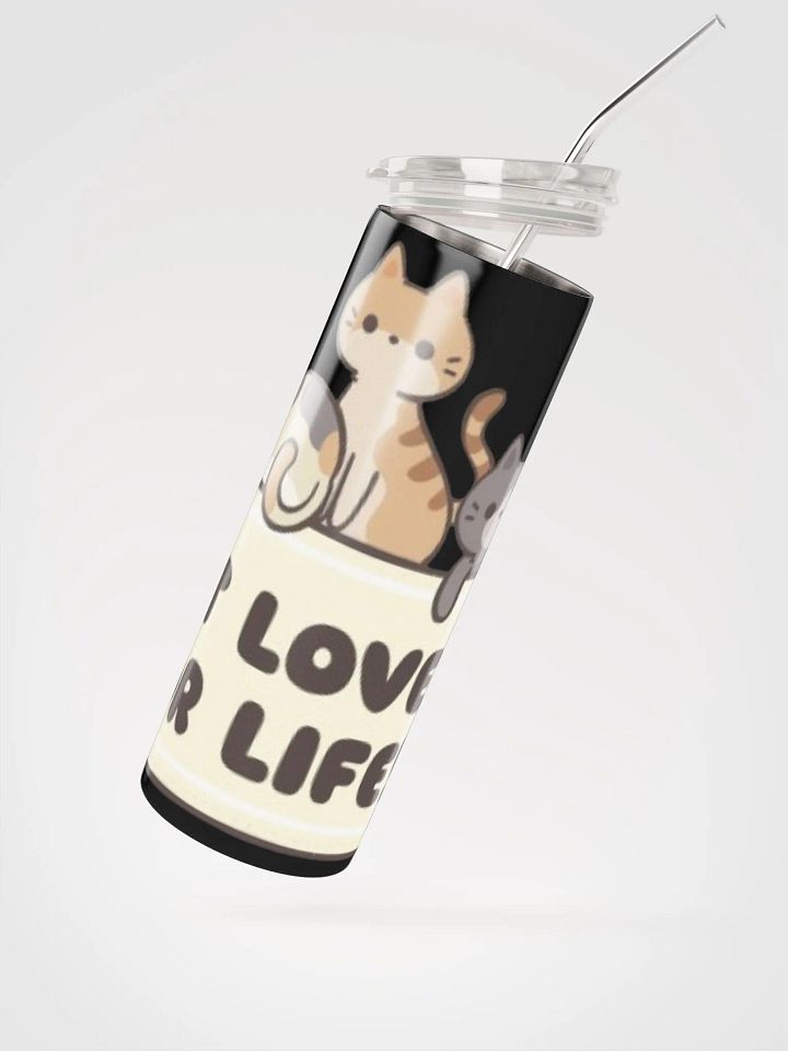 Cat Lover Tumbler with Straw product image (2)