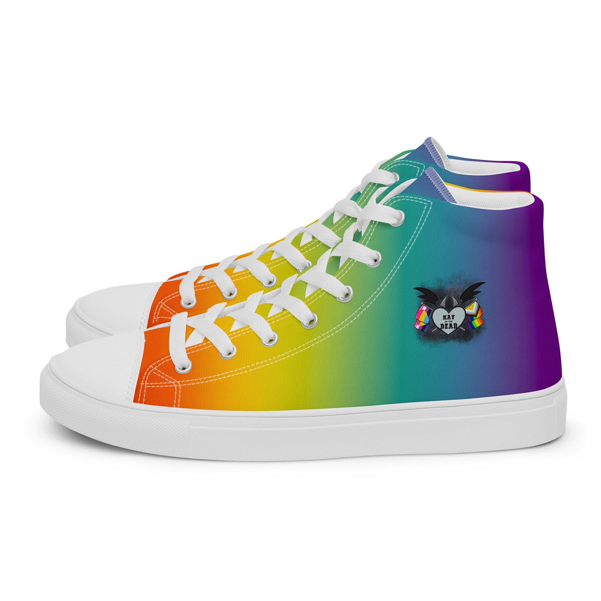 Kay_of_the_Dead Pride Logo Women's High Tops product image (1)