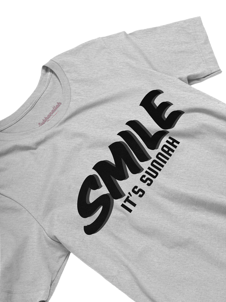 Light "Smile It's Sunnah" T-Shirt in Black product image (9)