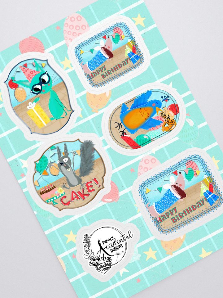 Animal Birthday Party Sticker Sheet product image (1)