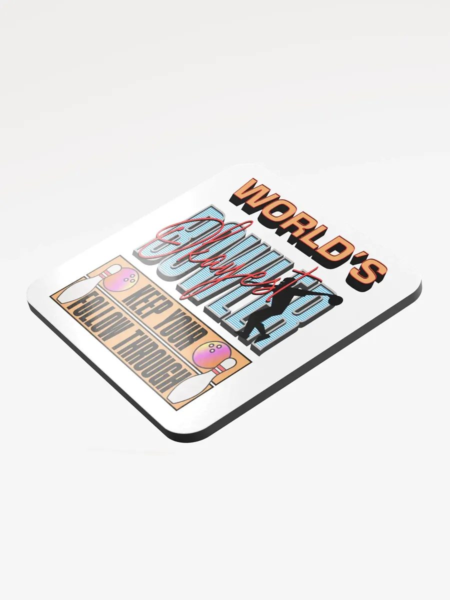 World's Okayest Bowler Cork Coaster product image (3)
