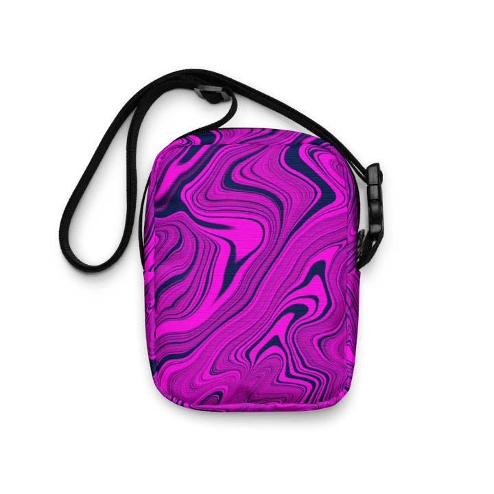 Utility Crossbody Bag - Purple Liquid Swirls product image (1)