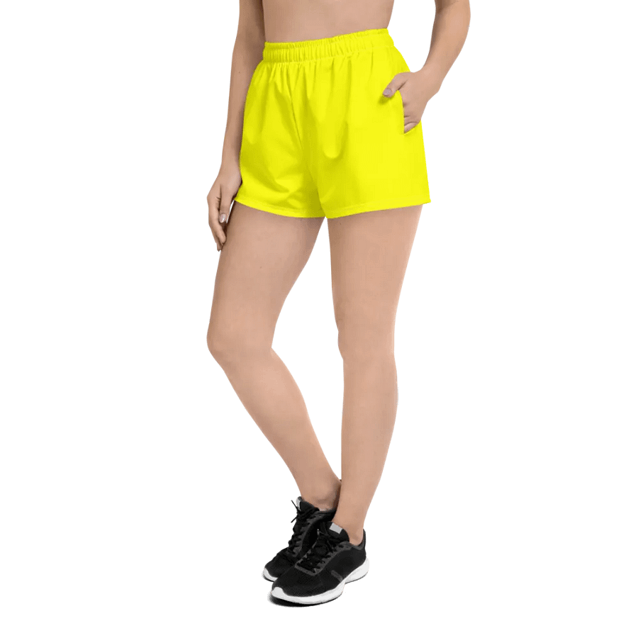 Plain Color Yellow Athletic Shorts product image (4)